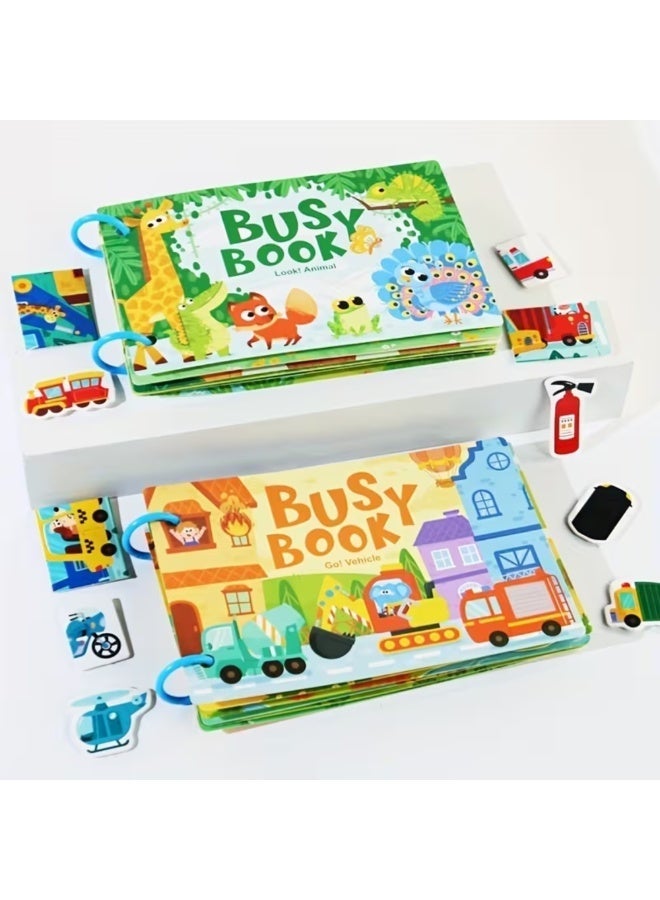 TWisoo Montessori Busy Book for Kids | Preschool Educational Learning Toy with Interactive Activities | Sensory Activity Book for Fine Motor Skills | Colorful Early Learning Toy for Toddlers - Image 2