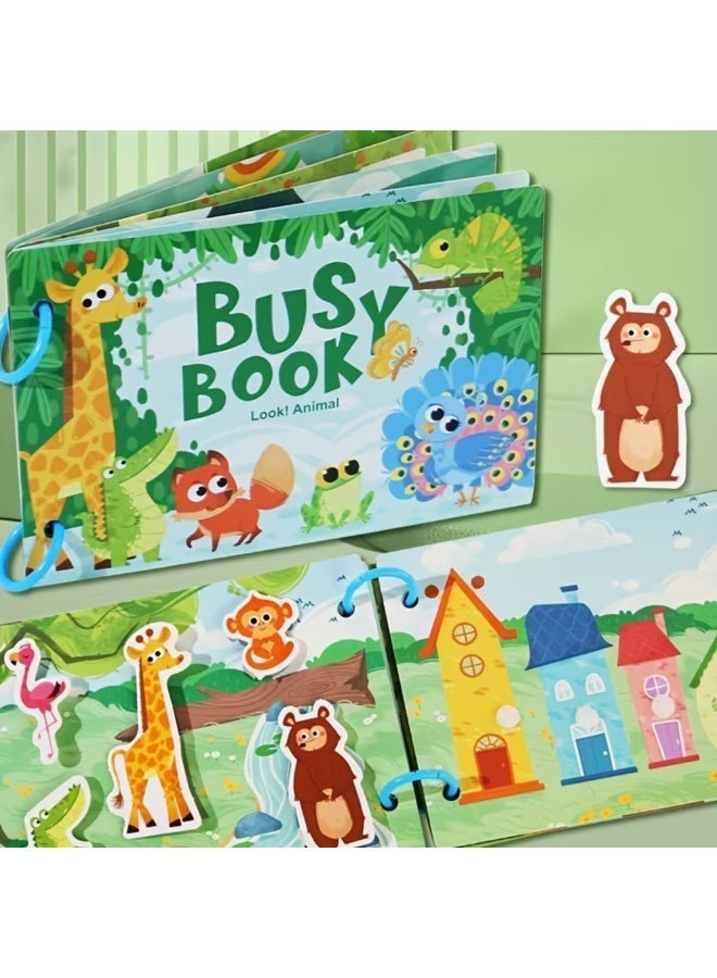 TWisoo Montessori Busy Book for Kids | Preschool Educational Learning Toy with Interactive Activities | Sensory Activity Book for Fine Motor Skills | Colorful Early Learning Toy for Toddlers - Image 3