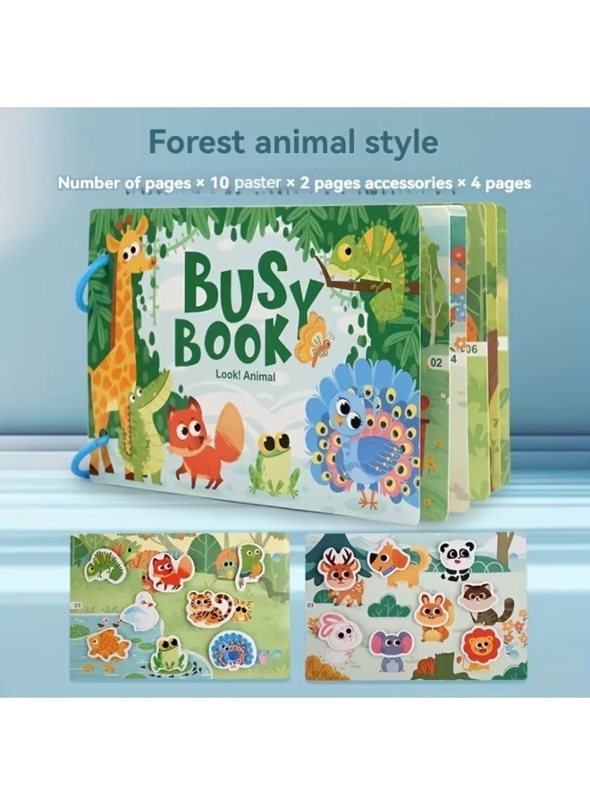 TWisoo Montessori Busy Book for Kids | Preschool Educational Learning Toy with Interactive Activities | Sensory Activity Book for Fine Motor Skills | Colorful Early Learning Toy for Toddlers - Image 4