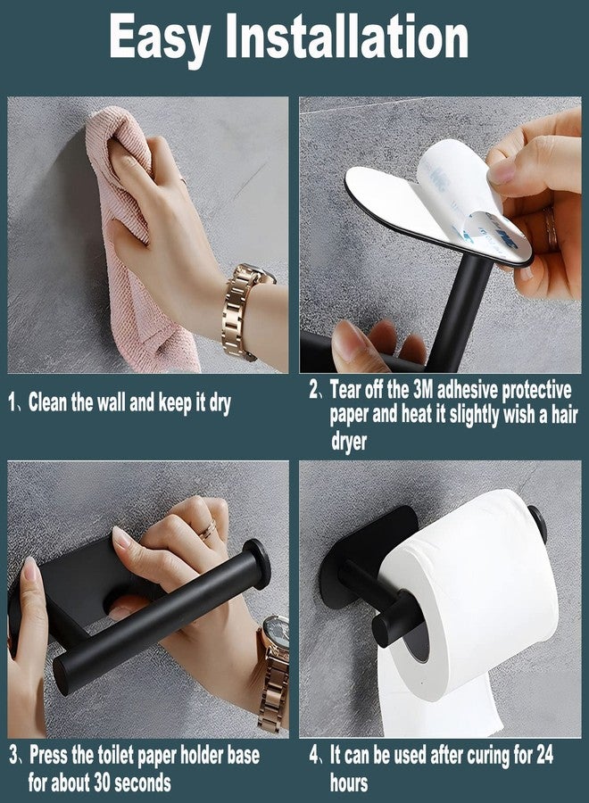 Aobvrey 2 PCS Toilet Paper Holder, Premium SUS304 Stainless Steel Rustproof Wall Mounted Toilet Roll Holder No Drilling Toilet Tissues Holder for Bathroom, Washroom, Kitchen (Silver) - Image 5