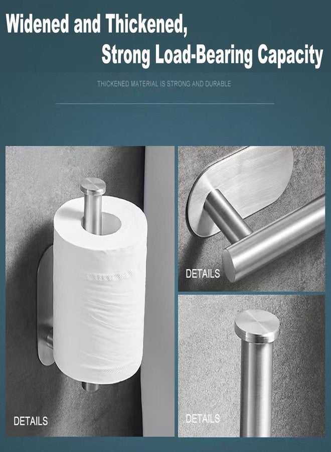 Aobvrey 2 PCS Toilet Paper Holder, Premium SUS304 Stainless Steel Rustproof Wall Mounted Toilet Roll Holder No Drilling Toilet Tissues Holder for Bathroom, Washroom, Kitchen (Silver) - Image 3