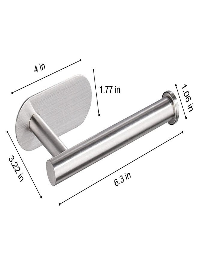 Aobvrey 2 PCS Toilet Paper Holder, Premium SUS304 Stainless Steel Rustproof Wall Mounted Toilet Roll Holder No Drilling Toilet Tissues Holder for Bathroom, Washroom, Kitchen (Silver) - Image 2