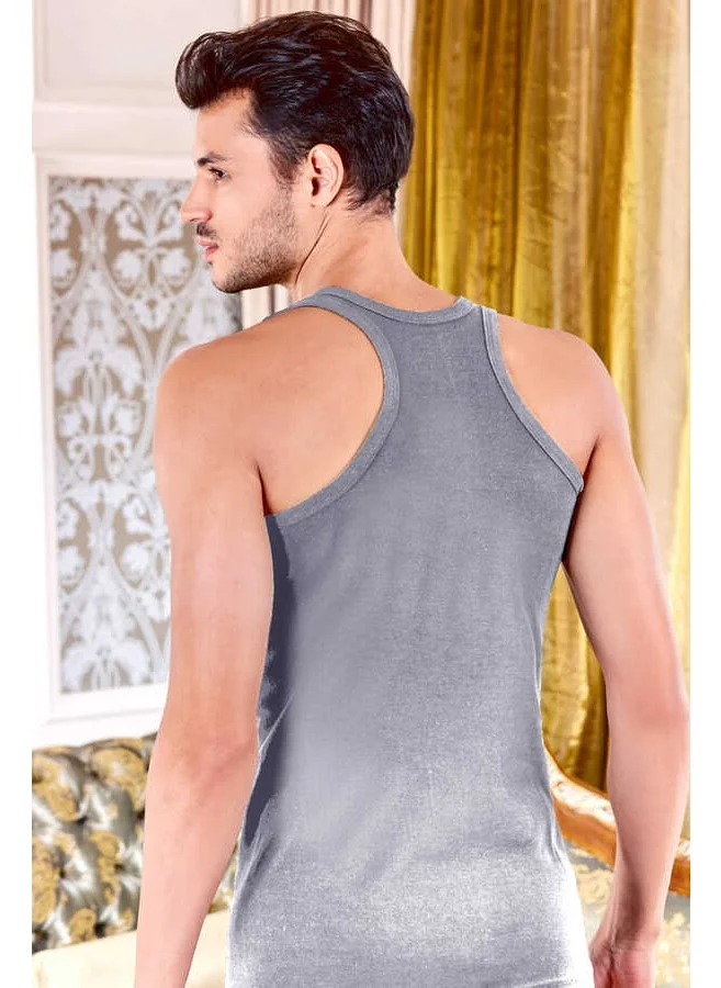 بيراك Clear Cotton Rib Gray Men's Sports Undershirt Pack of 2