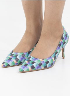 LAMARAPARIS Banu 7cm heel multi colored pointy court blue  - Image 5