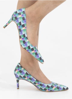 LAMARAPARIS Banu 7cm heel multi colored pointy court blue  - Image 2