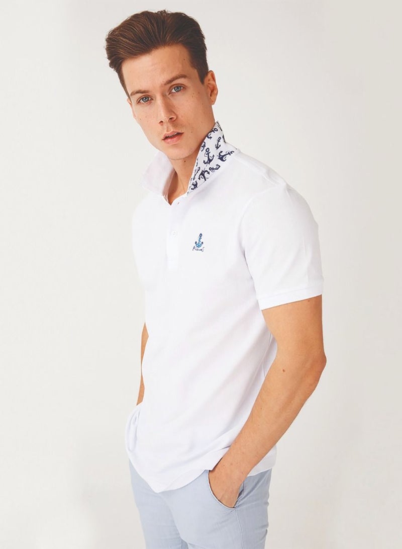 Anemoss Anchor Men's Polo Collar T-Shirt  - Image 4