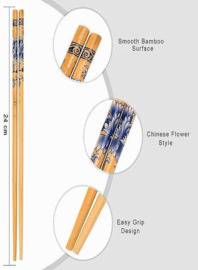 QUEBERS 10 Pairs Bamboo Chopsticks, Individually Wrapped Premium Disposable Wooden Chopsticks - Image 2