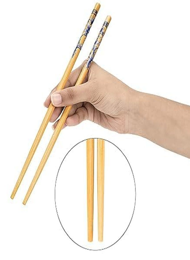 QUEBERS 10 Pairs Bamboo Chopsticks, Individually Wrapped Premium Disposable Wooden Chopsticks - Image 3