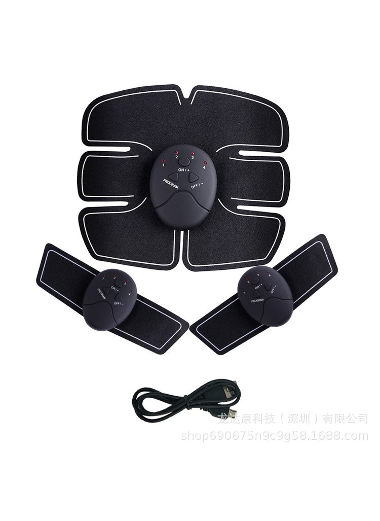EMS Black Technology Lazy Muscle Exercise Abdominal Muscle Sticker Home Body Slimming Fitness Abdominal Massager MassagerCharging suit Charging suit