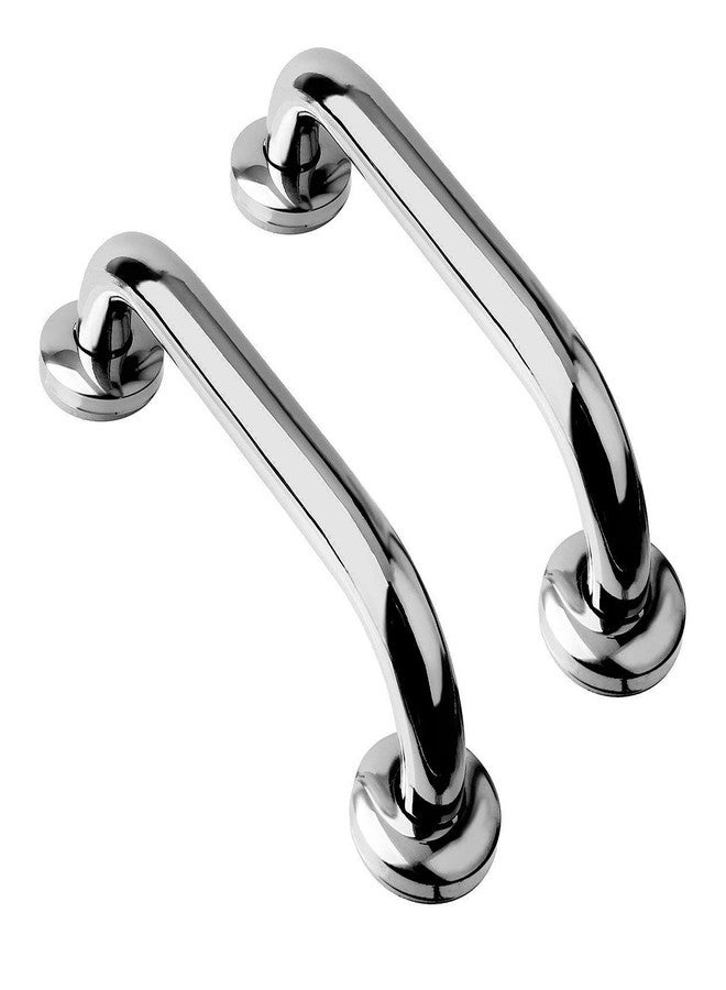 FORTUNE 10 Inch Stainless Steel Wall Mounted Grab Bar, Towel Bar, Bathtub Rails, Safety Hand Support Balance Handle Bars, Bathroom Accessories for Home, Hotel- Chrome Finish (10 Inch, Pack of 2) - Image 1