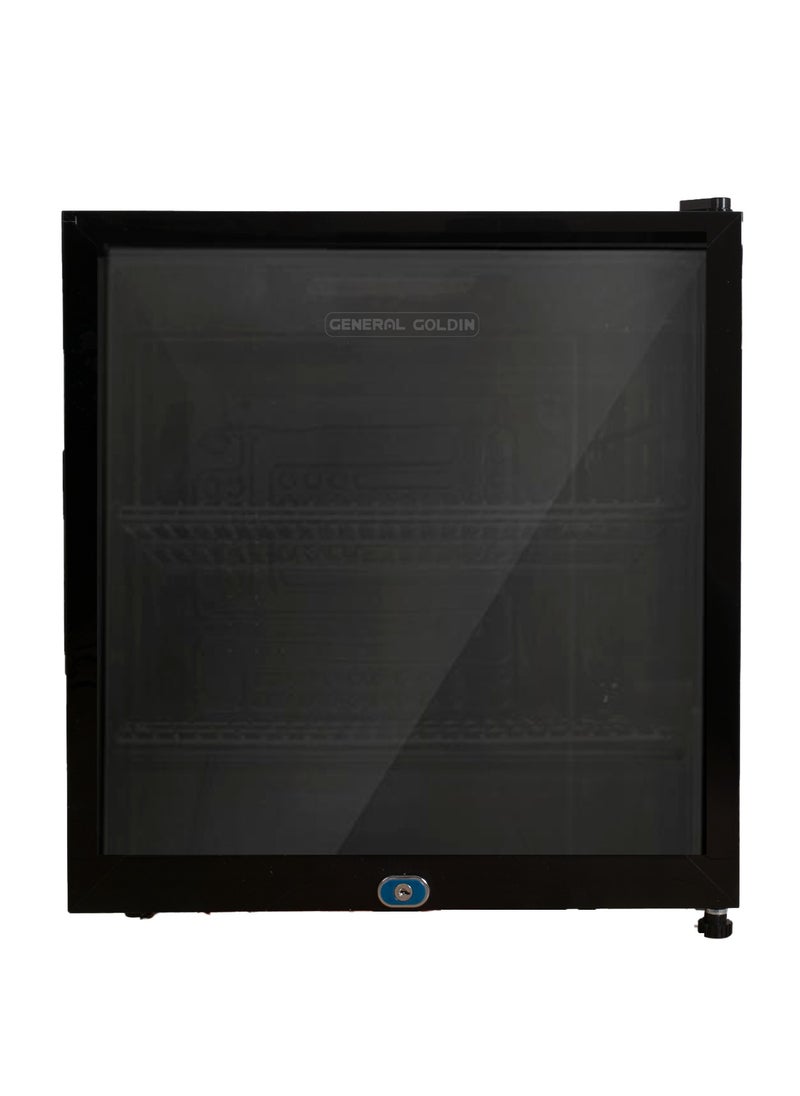 General Goldin - General Goldin Glass Display Mini Bar Refrigerator, Black 50 Lt, Noiseless, High Quality Compressor, Lock Key, Maximum Capacity - Image 1