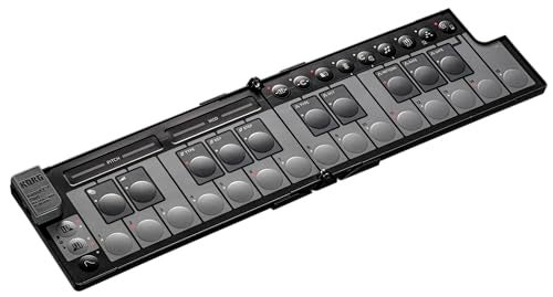 Korg nanoKEY Fold 25Key Foldable MIDI Keyboard Controller with USBC and TRSMIDI Black - Image 1