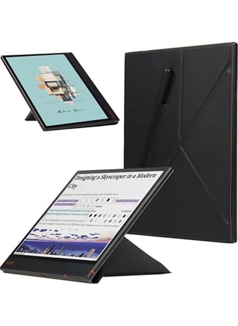 غطاء محمول مغناطيسي متوافق مع Onyx Boox Note Air 3 C/Note Air 3 بحجم 10.3 بوصة، سلّم ذكي قابل للطي، يتميز بฐาน متعدد الاستخدامات، فندو للوقوف والشحذ، مدعوم بقدرة الاستيقاظ والأيقاف التلقائي عند فتح وإغلاق الغطاء، يعزز تجربة استخدامك للجهاز.