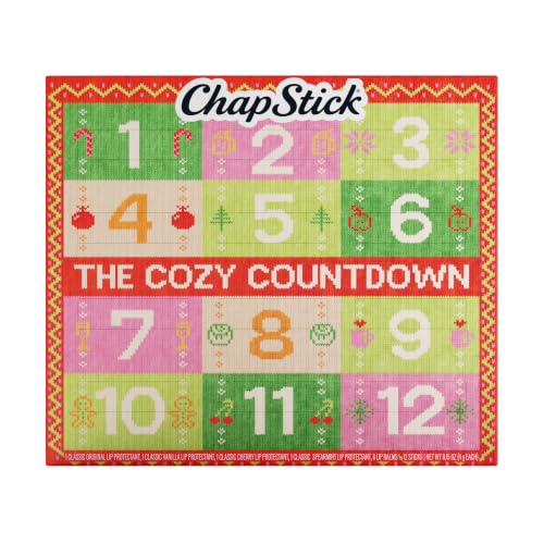 ChapStick Advent Calendar 2025 Cozy Countdown to Christmas Variety 12Pack Lip Balm Gift Set Holiday Gifts for Women Men Teens Coworkers Grandpa Grandma 015 Oz Each - Image 1