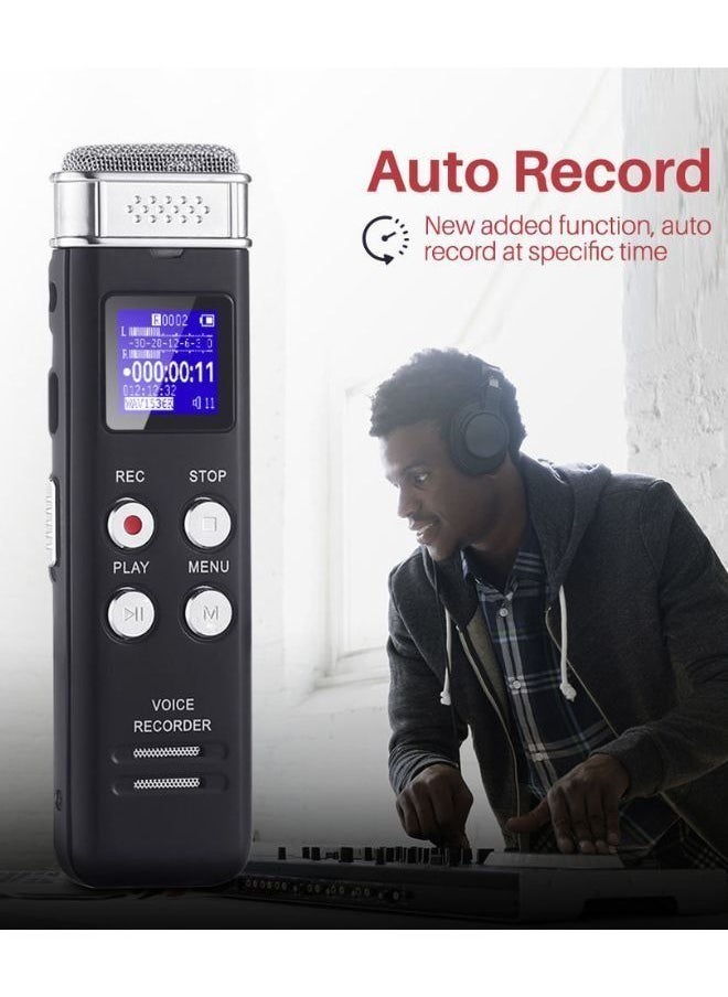 Generic - 32GB Digital Voice Recorder Voice Activated Recorder with Playback - Upgraded Small Tape Recorder for Lectures, Meetings, Interviews, Mini Audio Recorder USB Charge, MP3 - Image 1