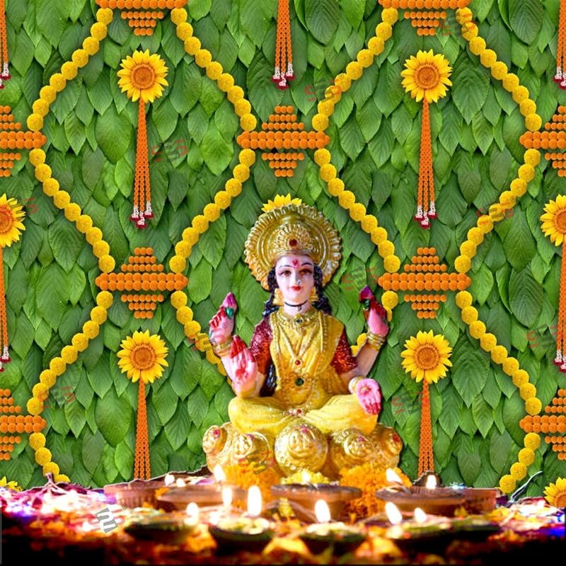 S2S Sun Flower Backdrop Cloth for Pooja Decoration Traditional, Background Decoration Cloth | Curtain Cloth for Festival, Functions & Ceremonies - (5 x 5 Feet) (Sun Flower) - Image 4