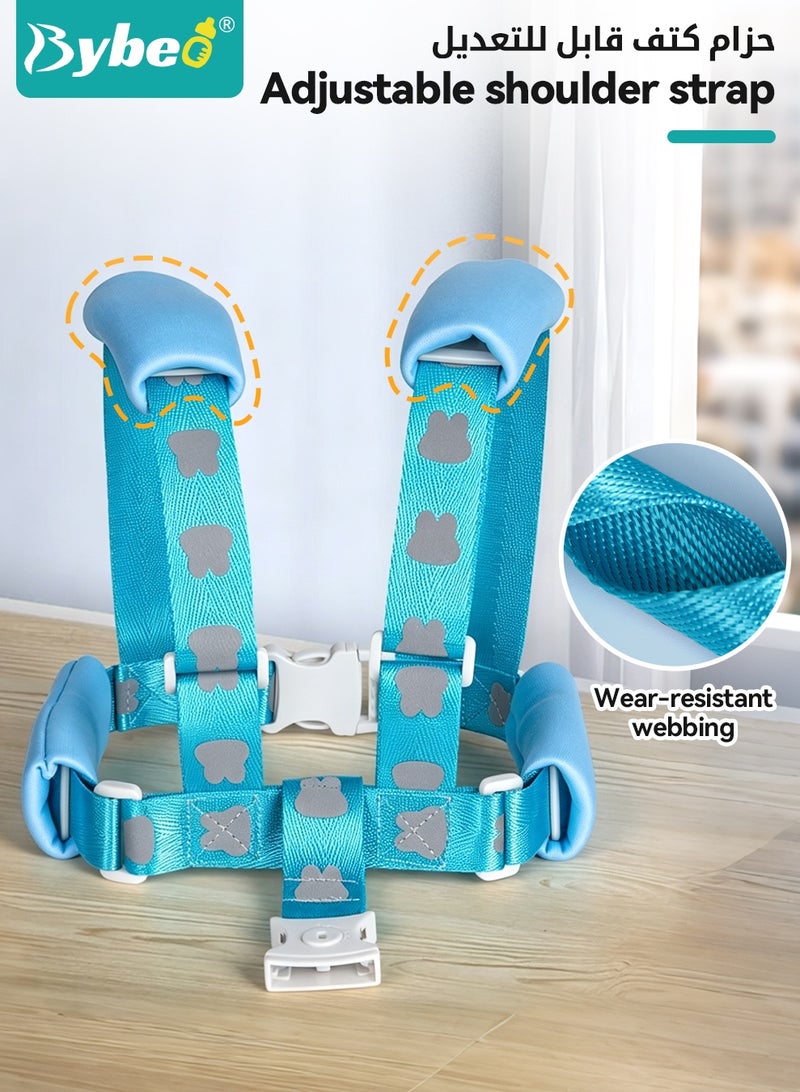 Bybeo 3-In-1 Toddler Harness Leash + Anti-Lost Wrist Link, Baby Safety Harness Walking Leash, Adjustable Wristband Strap Tether for Kids Walking Assistant, Reflective Child Walking Harness Assistant Strap for Parents Boys Girls Outdoor Activity - Image 4