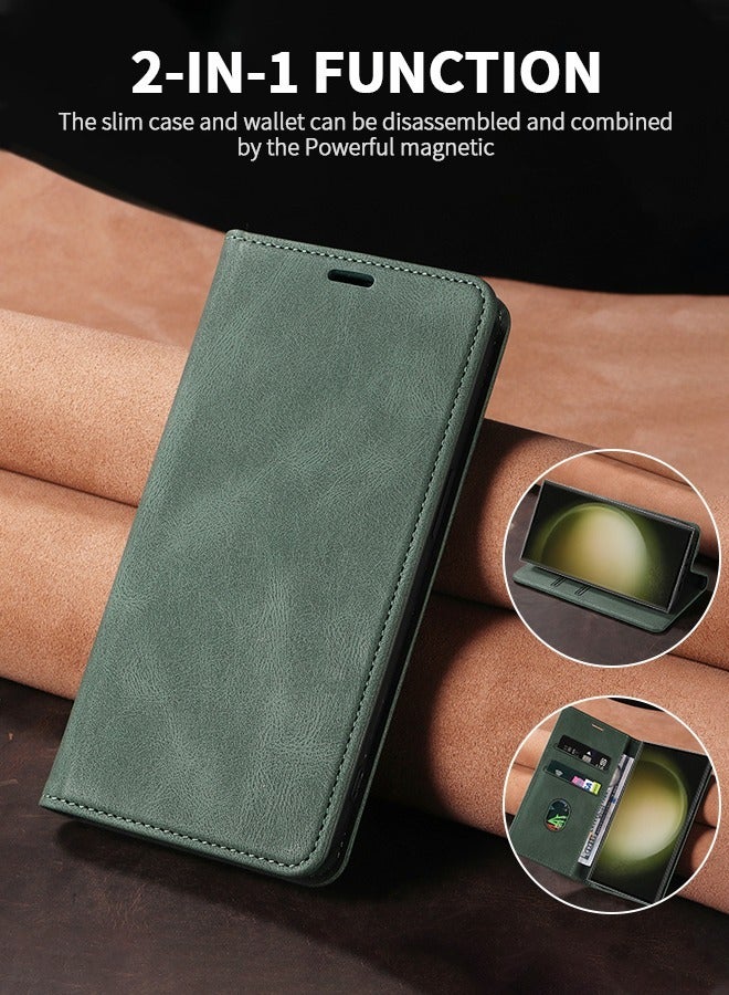 GROIC For Samsung Galaxy S23 Ultra Case,Luxury Leather Wallet Cover, Leather Wallet Case Classic Design with Card Slot and Magnetic Flip Flip Folding Case for Galaxy S23 Ultra Phone Shell 6.8'' - Image 2