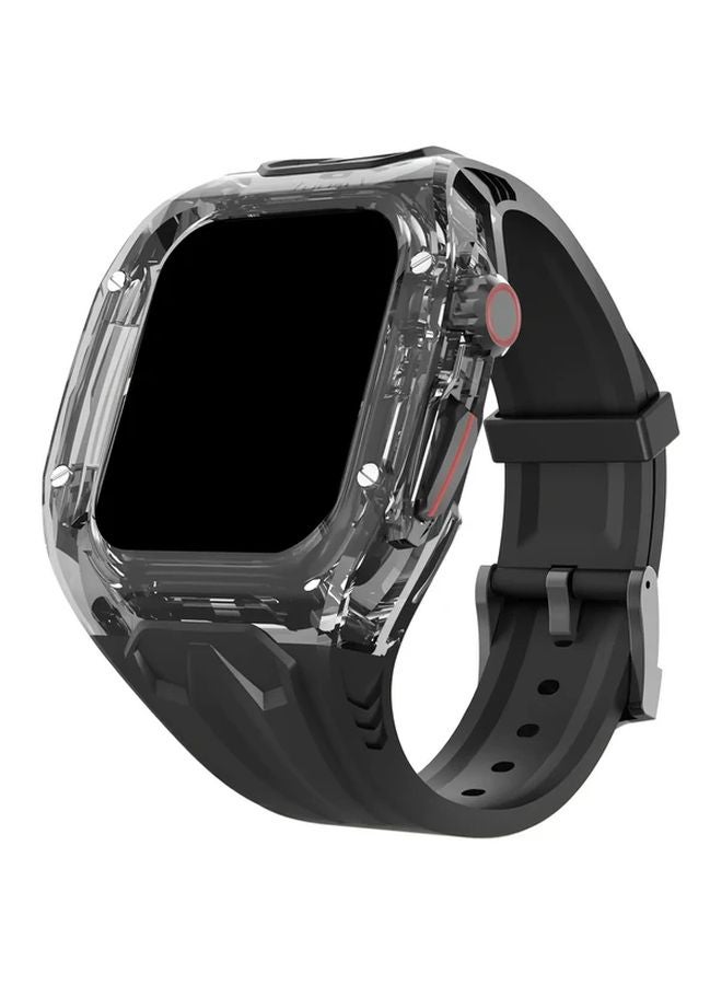 Black Case And Strap For iWatch Ultra 1 2 49mm Transparent Protective Cover - Image 1