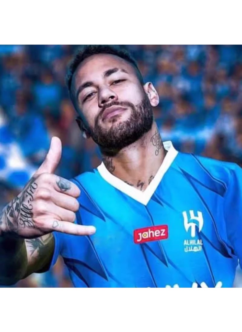 Seven - Saudi Arabia League New Moon Football Kit Neymar Riyadh Crescent No. 10 Jersey Football Jersey Suit Match Training Jersey Adult Outdoor Fitness Quick Drying Jersey Stadium Fan Support Jerseys - Image 1