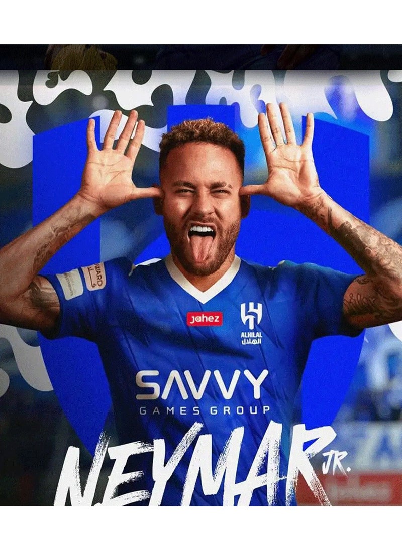 Seven - Saudi Arabia League New Moon Football Kit Neymar Riyadh Crescent No. 10 Jersey Football Jersey Suit Match Training Jersey Adult Outdoor Fitness Quick Drying Jersey Stadium Fan Support Jerseys - Image 1