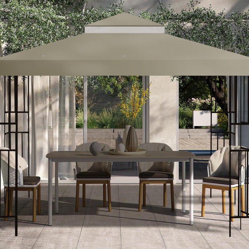 Flagly 10x10 FT Gazebo Replacement Top, Canopy Replacement Cover Double Tiered for Outdoor BBQ Roof Cover Grill Shelter - Image 5
