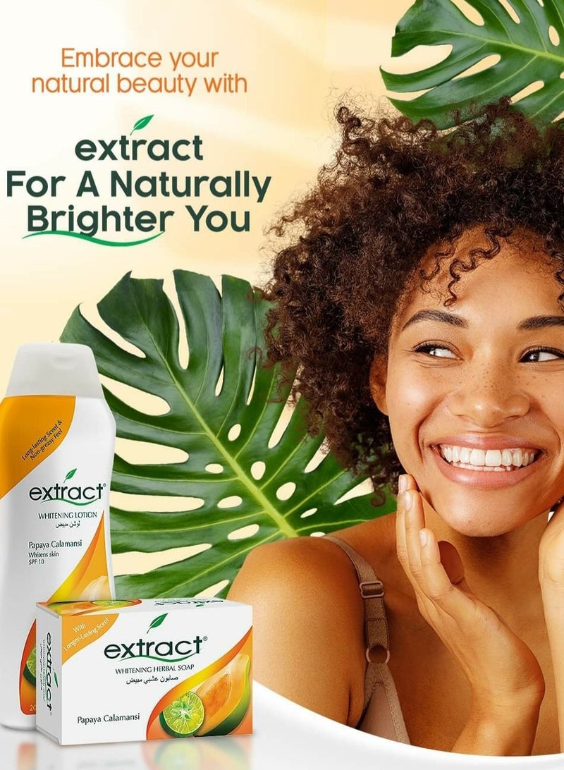 اكستراكت لوشن التبييض بخلاصة البابايا كالامانسي بمعامل حماية 10 - / 200 مل & صابون التبييض العشبي بخلاصة البابايا - Image 2