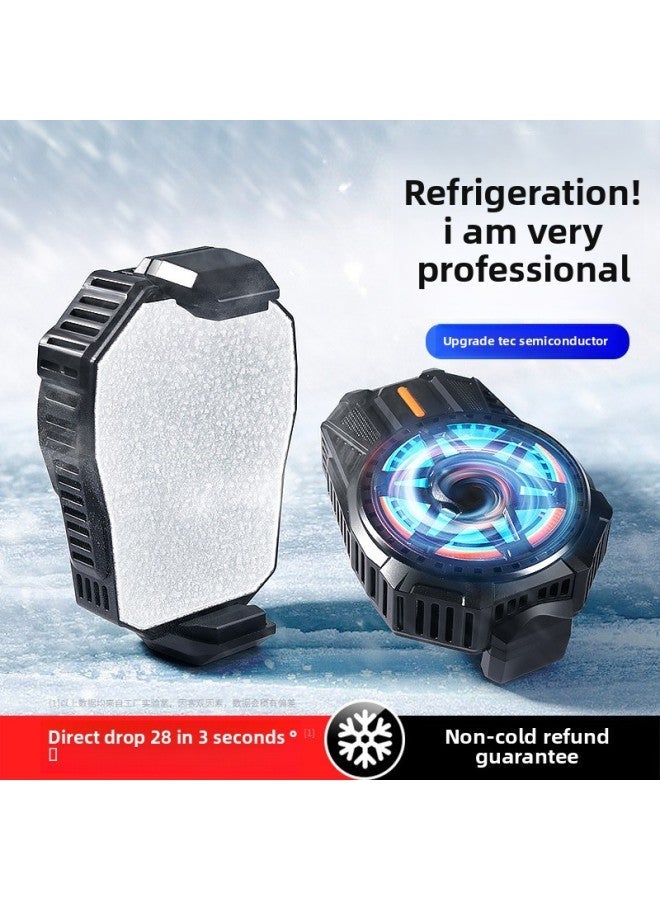 Mobile Phone Radiator Semiconductor Refrigeration Cooling Artifact Water Fan For Iqoo AppleMillet Black Shark 2pro-color:Sky Blue 【Digital Display Temperature + Dual-speed Charging Head】 Strong Cool - Image 4