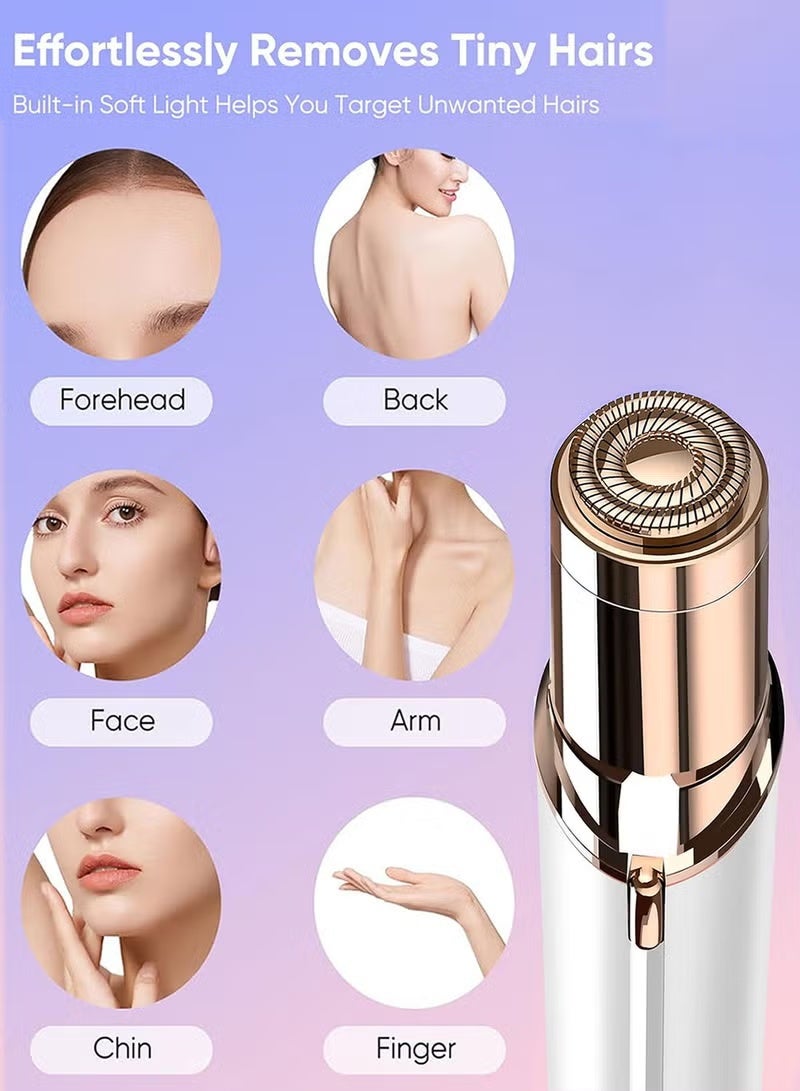 فلوليس إزالة شعر الوجه للمرأة، جهاز إزالة الشعر بلا ألم، إزالة شعر الوجه للمرأة، أفضل حلاقة الوجه / مقطع / حلاقة كهربائية للذقن / الشفة العليا / الخوخ - Image 2