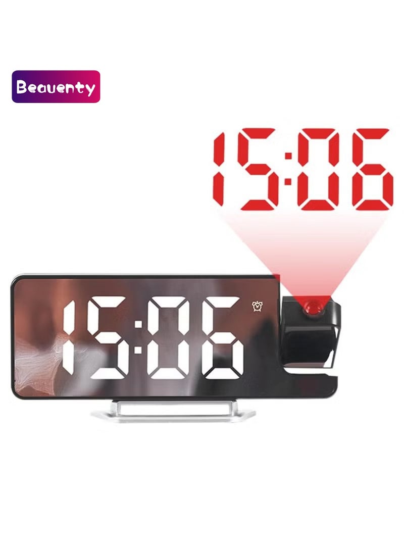 Beauenty Projection Clocks for Bedroom, Digital Clock Projection on the Ceiling, Twelve Twenty-Four Hours Automatic Darkening Display, Living Room, Classroom - Image 1