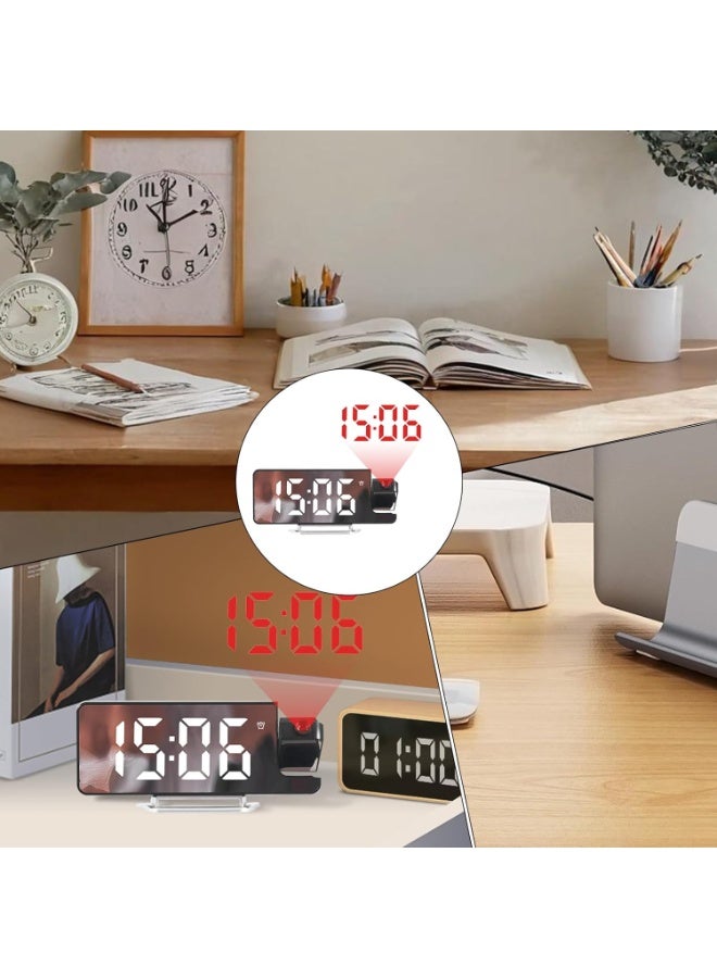 Beauenty Projection Clocks for Bedroom, Digital Clock Projection on the Ceiling, Twelve Twenty-Four Hours Automatic Darkening Display, Living Room, Classroom - Image 4