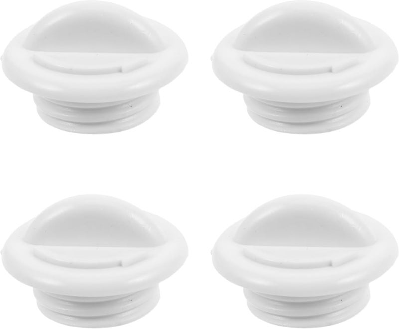 ABOOFAN 4pcs Leakproof Freezer Drain Hole Stoppers Universal Plastic Threaded Plugs Screw Caps Replacement Compatible for Haier Cooler Refrigerator - Image 1