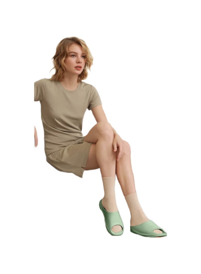 Kenroll Unisex Home Bathroom Anti-Slip Slippers Comfortable Lightweight Slides Crab Shell Green 40-41 - Image 3