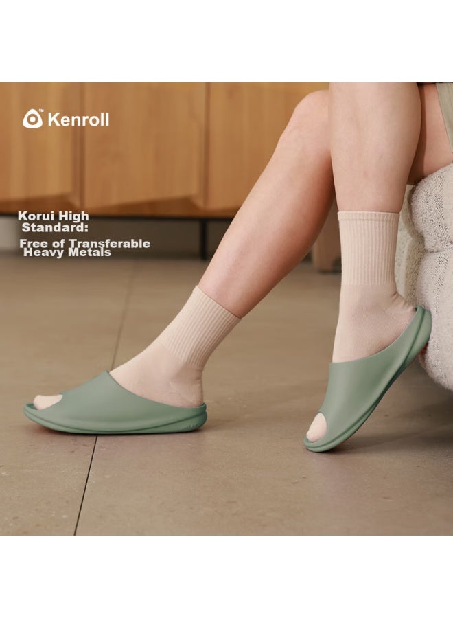 Kenroll Uni Home Bathroom Anti-slip Slippers Comfortable Lightweight Slides Crab Shell Green 40-41 - Image 3