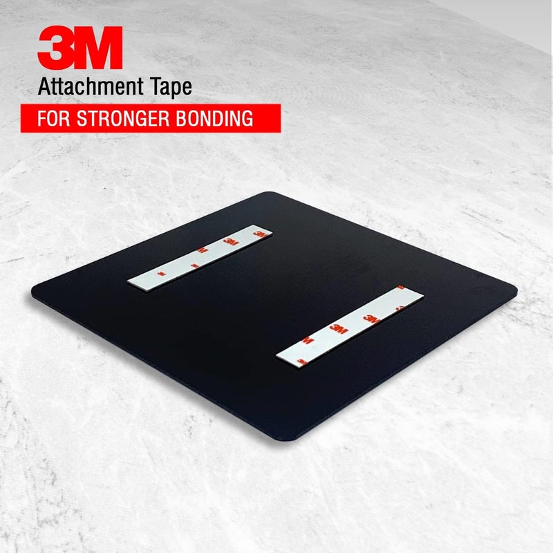 BerryBox Premium Brush Finish Square Silver Acrylic Men Women Sign Easy to Mount 3M Double Side 5.8 Inch Signage Self-Adhesive Business Stores Cafe Shop Hospital School Office Hotel - Image 5