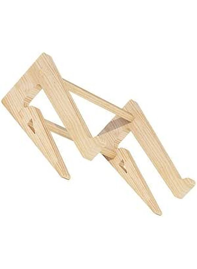 Wooden Laptop Stand with Cooling Vent Ergonomic Height Adjustable Rack for Home Office - Image 1