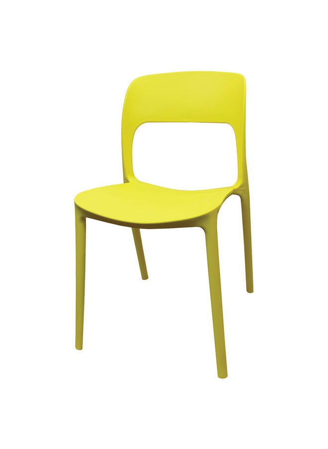 JILPHAR FURNITURE Classical Fiber Plastic Armless Dining Chair Yellow  - Image 1