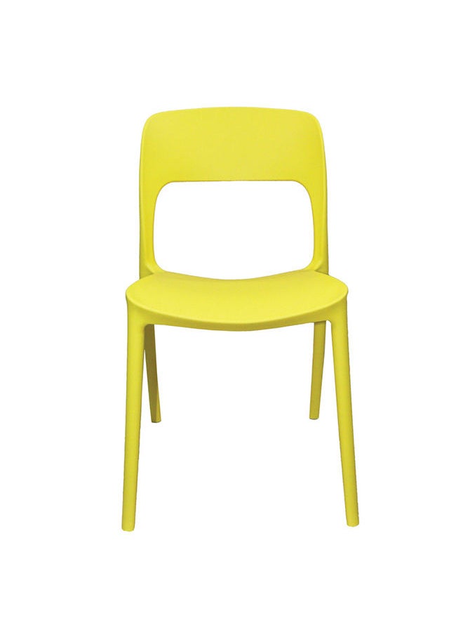 JILPHAR FURNITURE Classical Fiber Plastic Armless Dining Chair Yellow  - Image 2