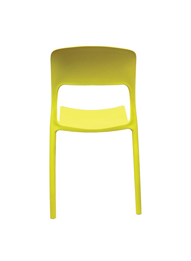 JILPHAR FURNITURE Classical Fiber Plastic Armless Dining Chair Yellow  - Image 3