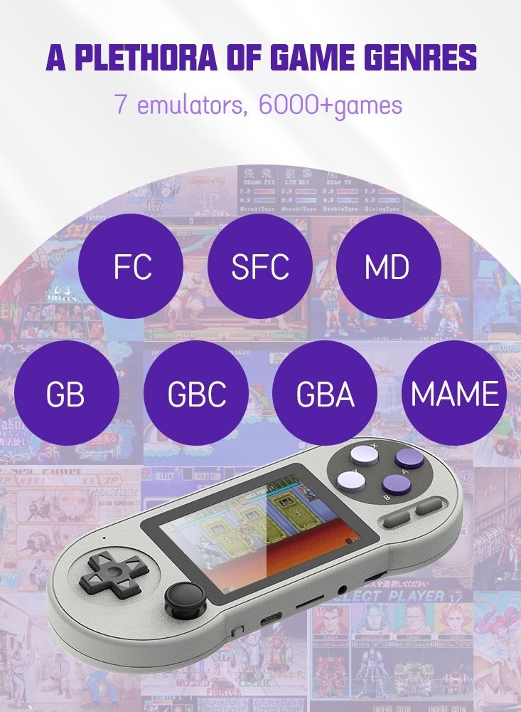Wireless handheld game console with 7 emulators, 6000 games and 3-inch screen - Image 4