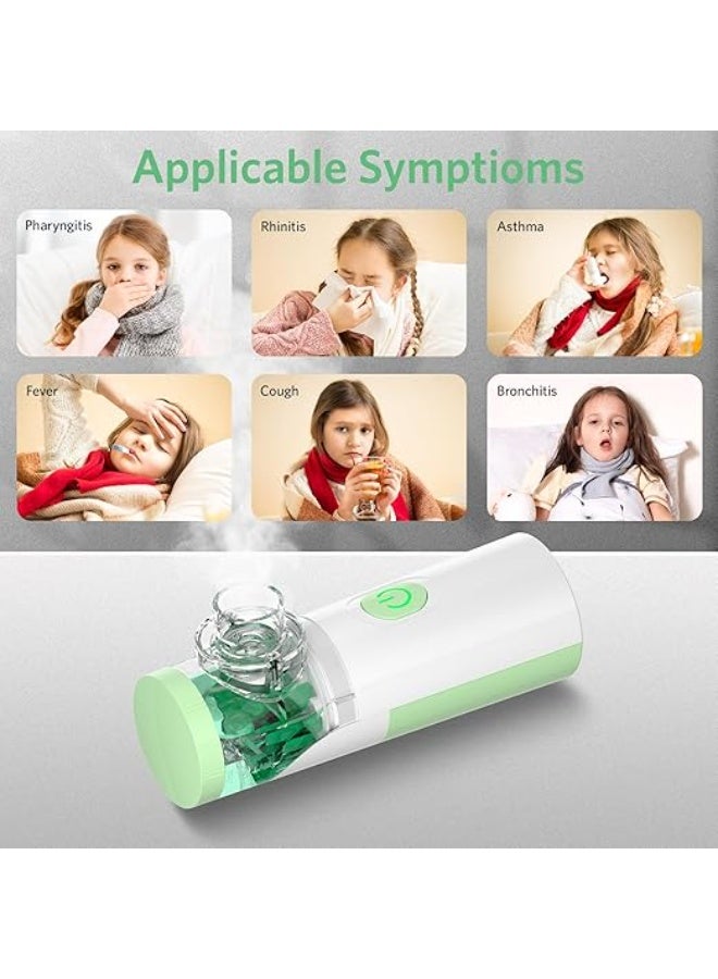 Portable Rechargeable Nebulizer for Adults & Children - Ultra Quiet Mesh Inhaler with Ergonomic Handle - Handheld Design for Home & Travel Use - Easy Operation & Transport - Image 2