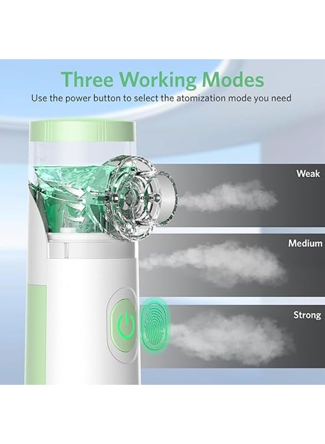 Portable Rechargeable Nebulizer for Adults & Children - Ultra Quiet Mesh Inhaler with Ergonomic Handle - Handheld Design for Home & Travel Use - Easy Operation & Transport - Image 5