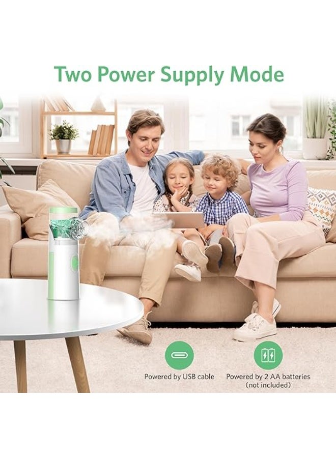 Portable Rechargeable Nebulizer for Adults & Children - Ultra Quiet Mesh Inhaler with Ergonomic Handle - Handheld Design for Home & Travel Use - Easy Operation & Transport - Image 3