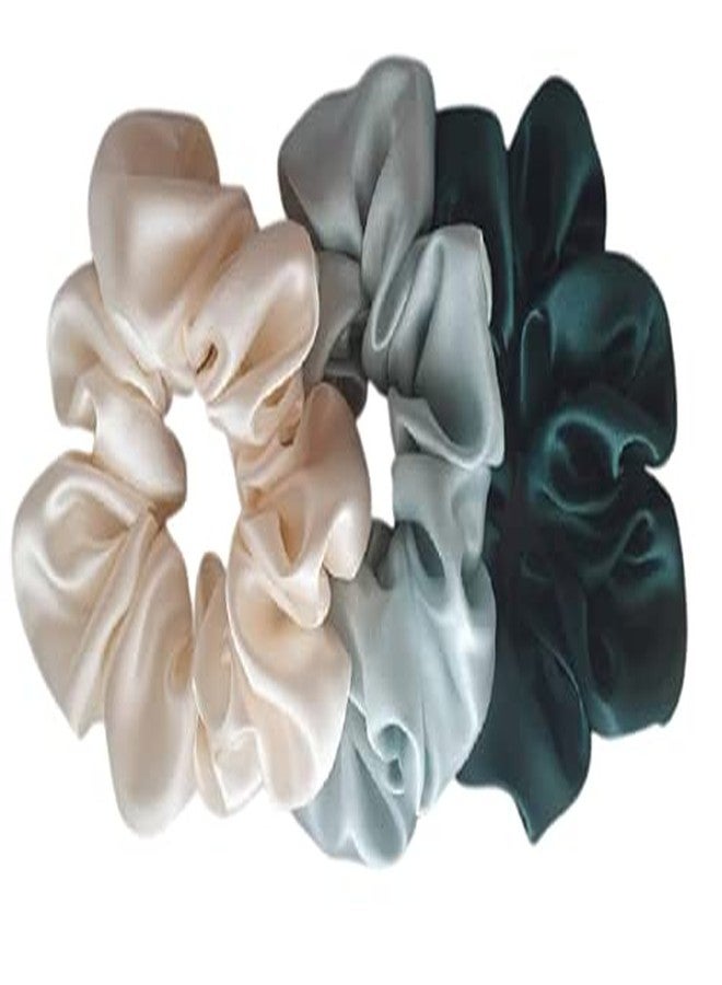 Viyanshi Silk Satin Hair Ties Scrunchies Elastic Hair Band for Women (s15) - Multicolor - Image 2