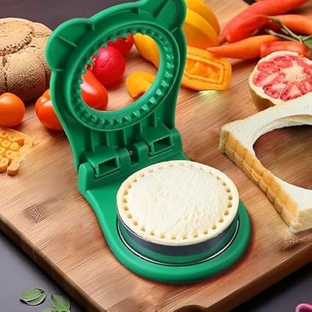 VIBRAL Sandwich Cutter Sealer Set of 1 Round and Sqaure Sandwich Cutter Shapes for Kids Pocket Square Sandwich Molds Cutter and Sealer Uncrustable Sandwich Cutter for Kids Pocket Sealer - Image 5
