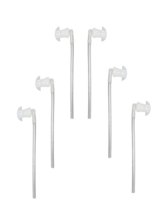 FCS Hearing Aid Domes Ear Tips Silicone Earplug Domes For BTE And Pocket Hearing Instruments Ear Tip Replacement With Tube And Elbow Connectors (Made In India, 6 Pc. Small- 8Mm), Transparent - Image 1