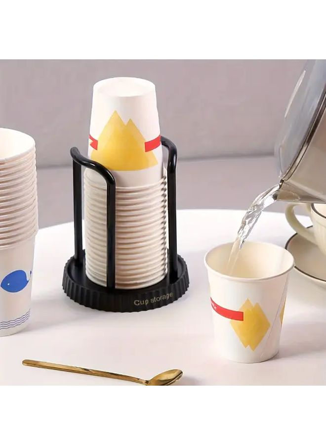 Beige Disposable Cup Dispenser Easy Access for Home Office and Cafe Countertops - Image 3