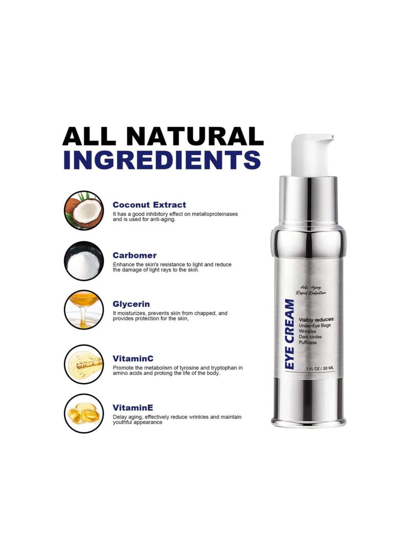 silvercnc - Anti-Wrinkle Magic Eye Cream, Collagen Boost Anti-Aging Serum Rapid Reduction Eye Cream, Instantly Reduces Wrinkles, Under-Eye Bags, Dark Circles (2Bottles) - Image 1