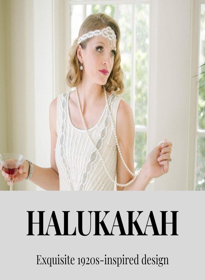 HALUKAKAH 1920s Long Pearl Necklace for Women - Exquisite Natural Cultured Pearls - Luxurious 8mm Strand with Timeless Elegance - Creamy White Length 150cm - Perfect for Special Occasions - Image 2