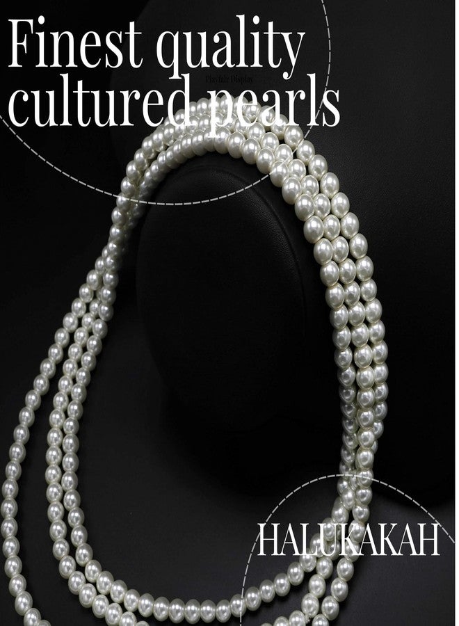 HALUKAKAH 1920s Long Pearl Necklace for Women - Exquisite Natural Cultured Pearls - Luxurious 8mm Strand with Timeless Elegance - Creamy White Length 150cm - Perfect for Special Occasions - Image 3